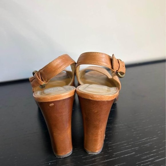 Stuart Weitzman Tan Peep-Toe Heels - Picture 6 of 9